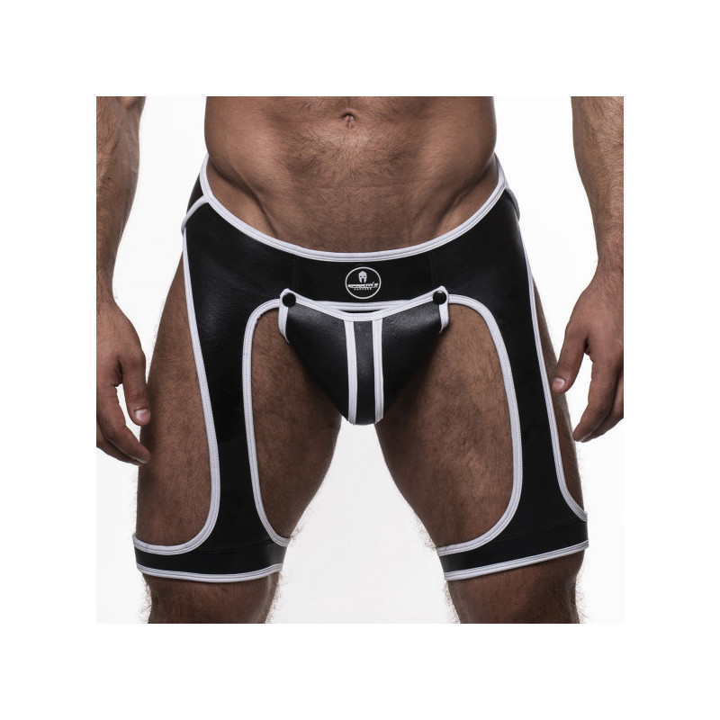 Sparta's Harness Backless Snax Noir-Blanc